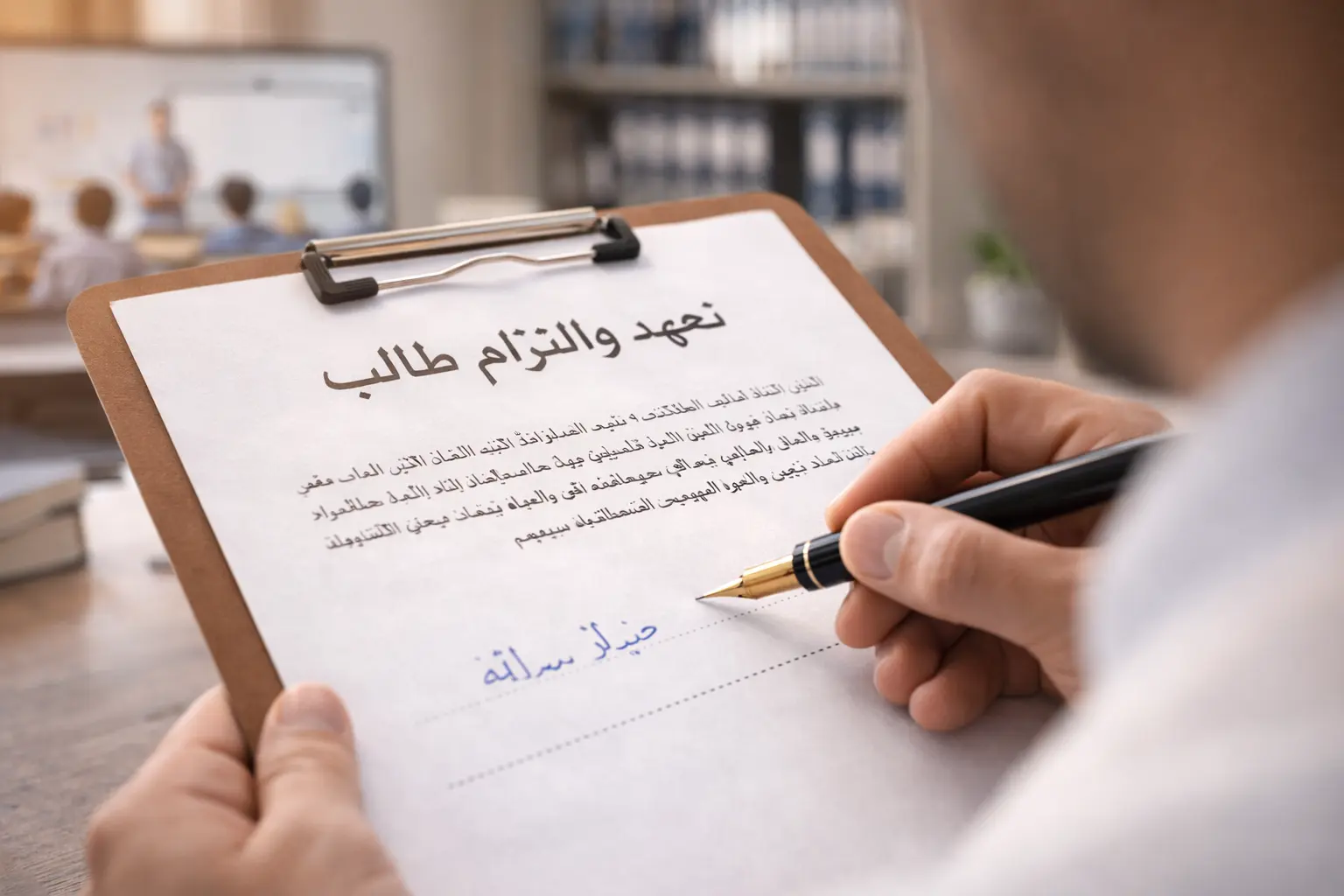 نموذج تعهد والتزام طالب - نظرة عامة