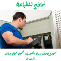 نموذج إدخال عداد الكهرباء: تحميل مجاني وقابل للتعديل