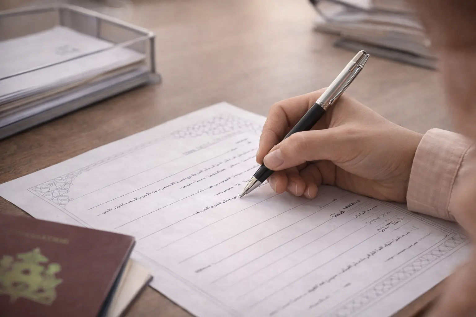 تصريح شرفي بالعزوبة - مرحلة التوقيع والمصادقة