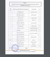 لائحة العطل 2024 PDF