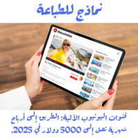 قنوات اليوتيوب الآلية: الطريق إلى أرباح شهرية تصل إلى 5000 دولار في 2025.