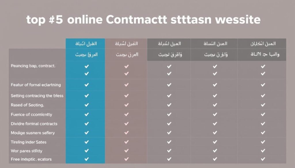 مقارنة بين مواقع إنشاء العقود أونلاين مقارنة بين مواقع إنشاء العقود أونلاين