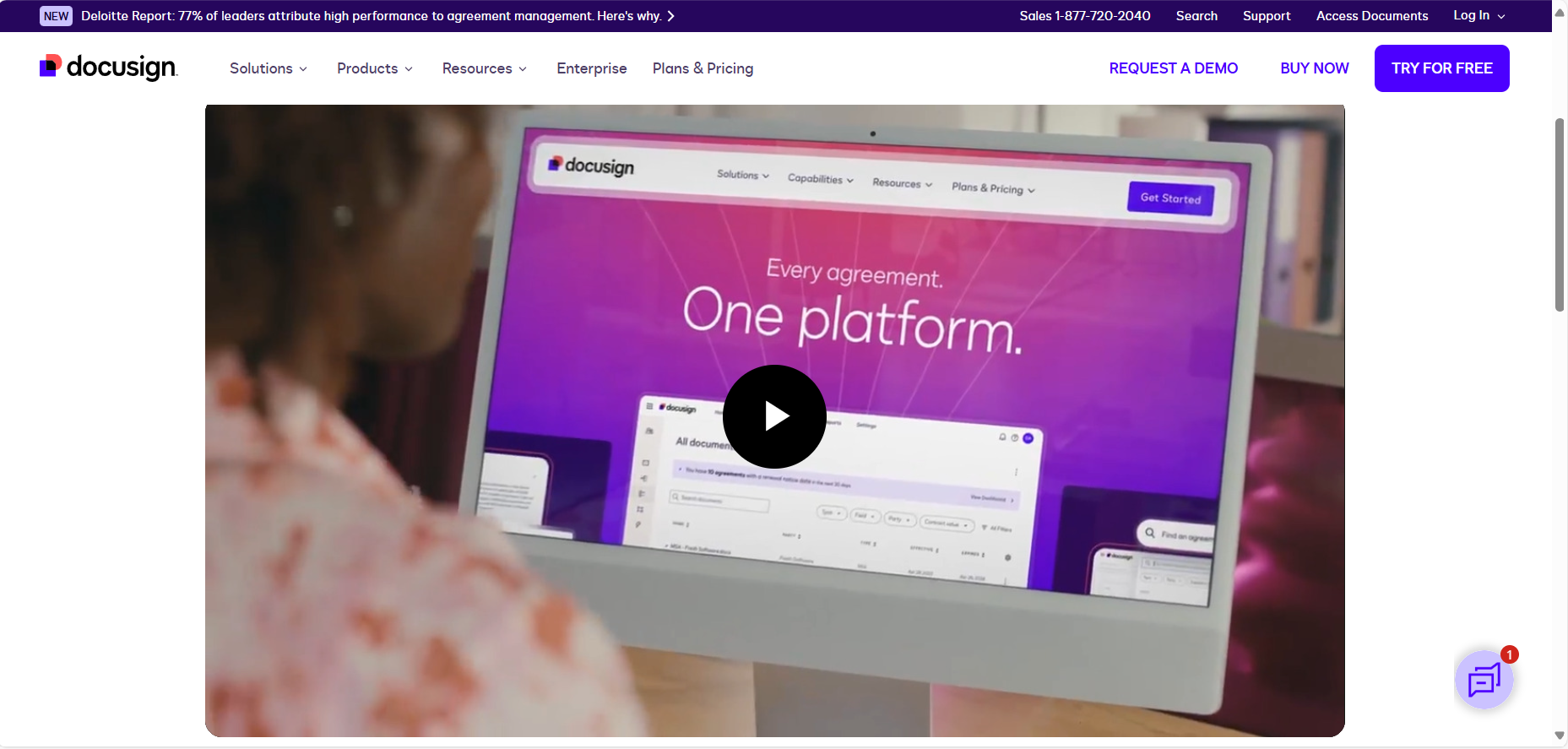 واجهة برنامج DocuSign لإدارة وتوقيع العقود إلكترونياً