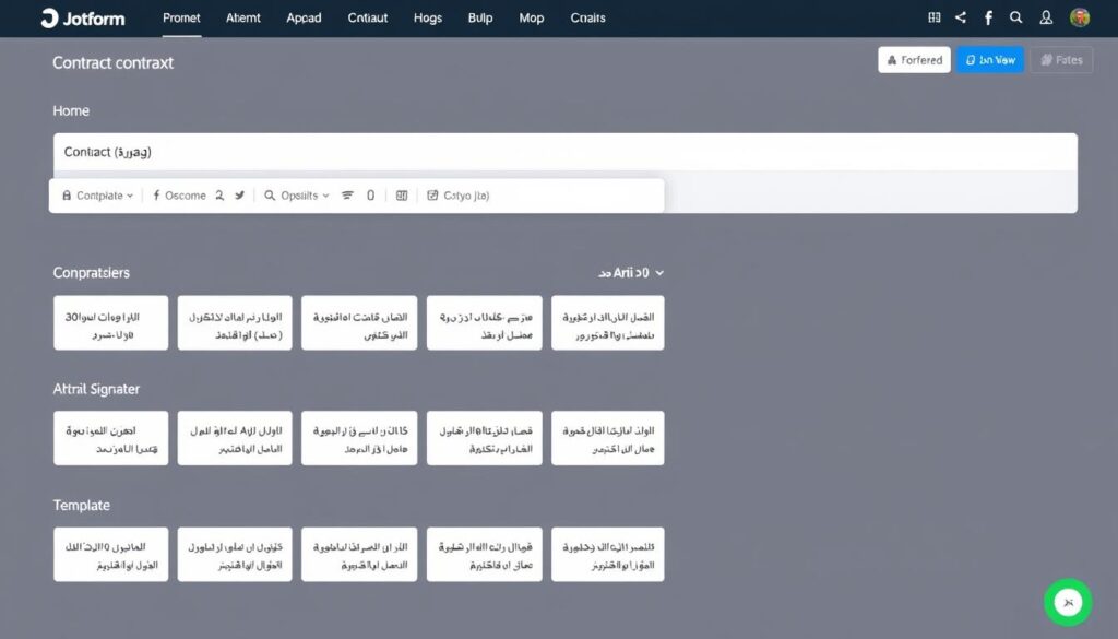 واجهة برنامج Jotform لصياغة العقود تلقائيًا واجهة برنامج Jotform لصياغة العقود تلقائيًا