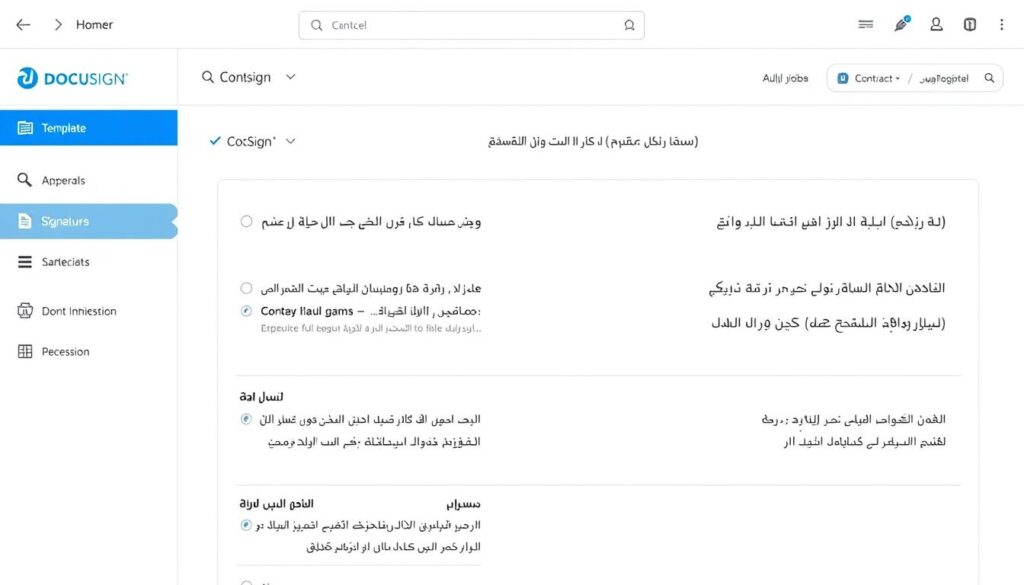 واجهة موقع DocuSign لإنشاء العقود أونلاين واجهة موقع DocuSign لإنشاء العقود أونلاين