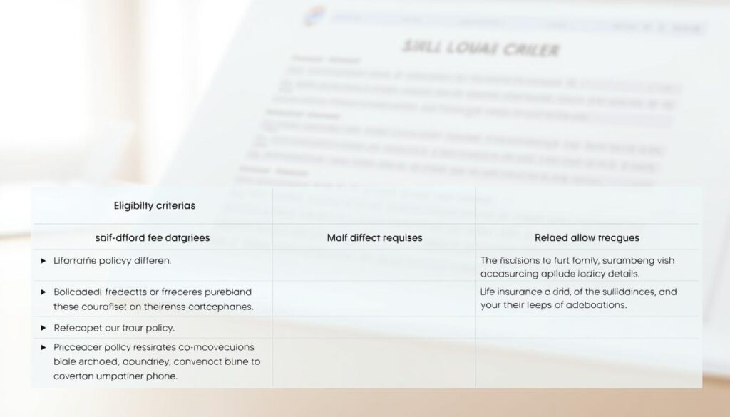 A detailed, data-driven illustration of the key eligibility criteria for life insurance coverage in Saudi Arabia. A clean, minimal composition with a professional, informative tone. Crisp, evenly-lit foreground elements showcasing the essential requirements, supported by a softly blurred middle ground hinting at related policy details. Subtle grid layout and clean sans-serif typography create a sense of structure and clarity. The overall mood is one of informed, authoritative guidance rather than sales-driven persuasion.