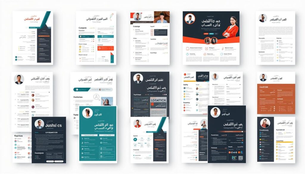 مجموعة متنوعة من نماذج cv بالعربي جاهزة للتحميل