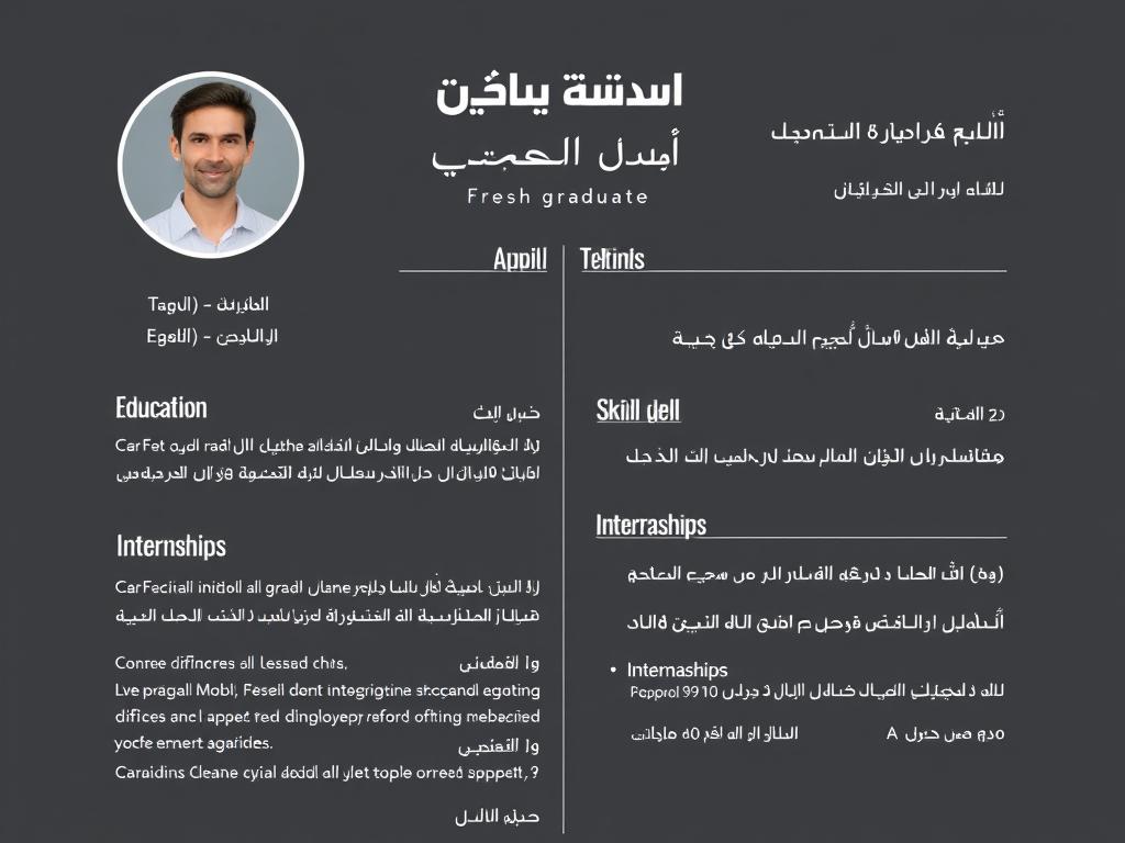 نموذج cv بالعربي لحديثي التخرج
