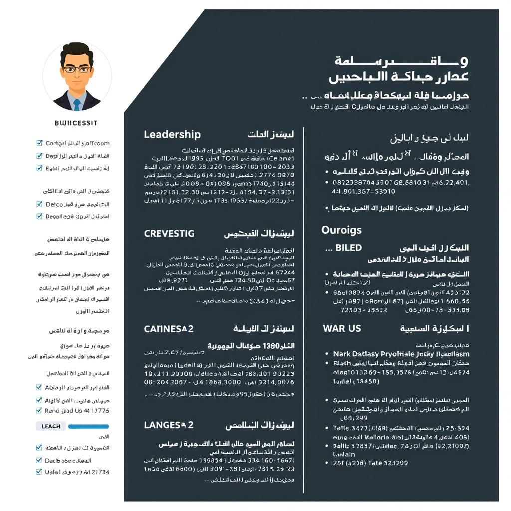 نموذج cv بالعربي لمجال الأعمال والإدارة