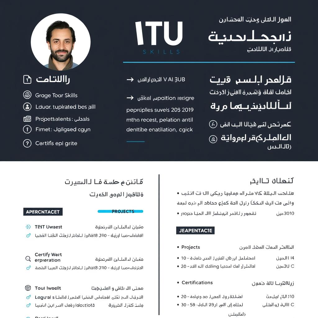 نموذج cv بالعربي لمجال تكنولوجيا المعلومات