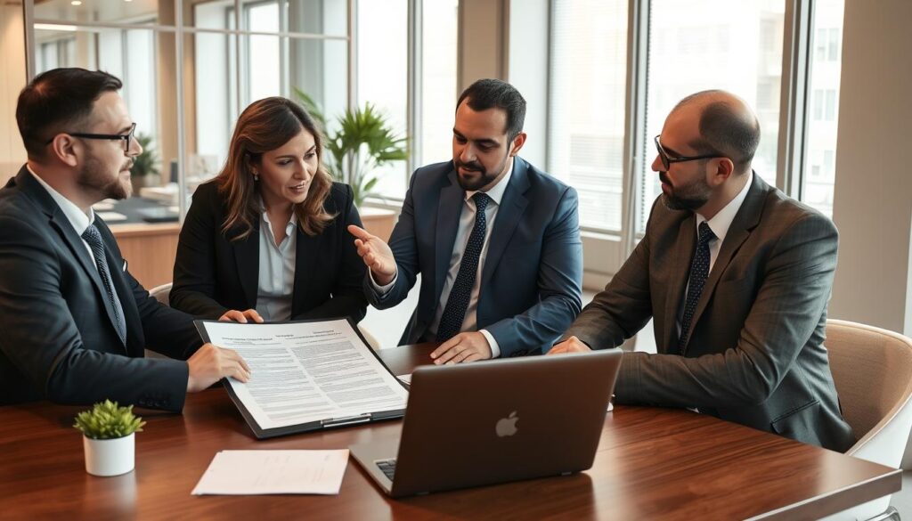 محامي متخصص يقدم استشارة قانونية حول عقد شراكة بين شركتين
