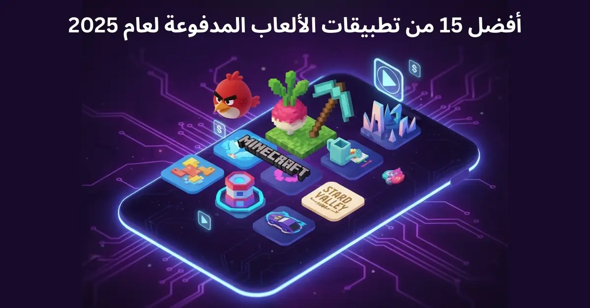 مجموعة من أيقونات الألعاب المدفوعة الشهيرة