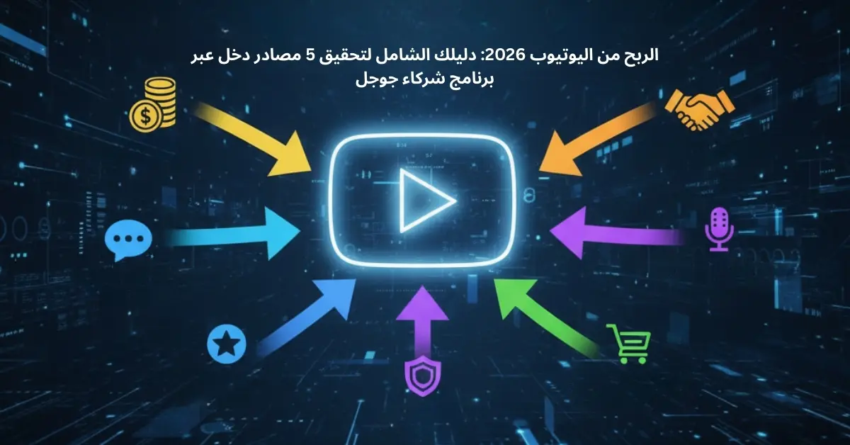 دليل الربح من اليوتيوب 2026 - صورة المقال