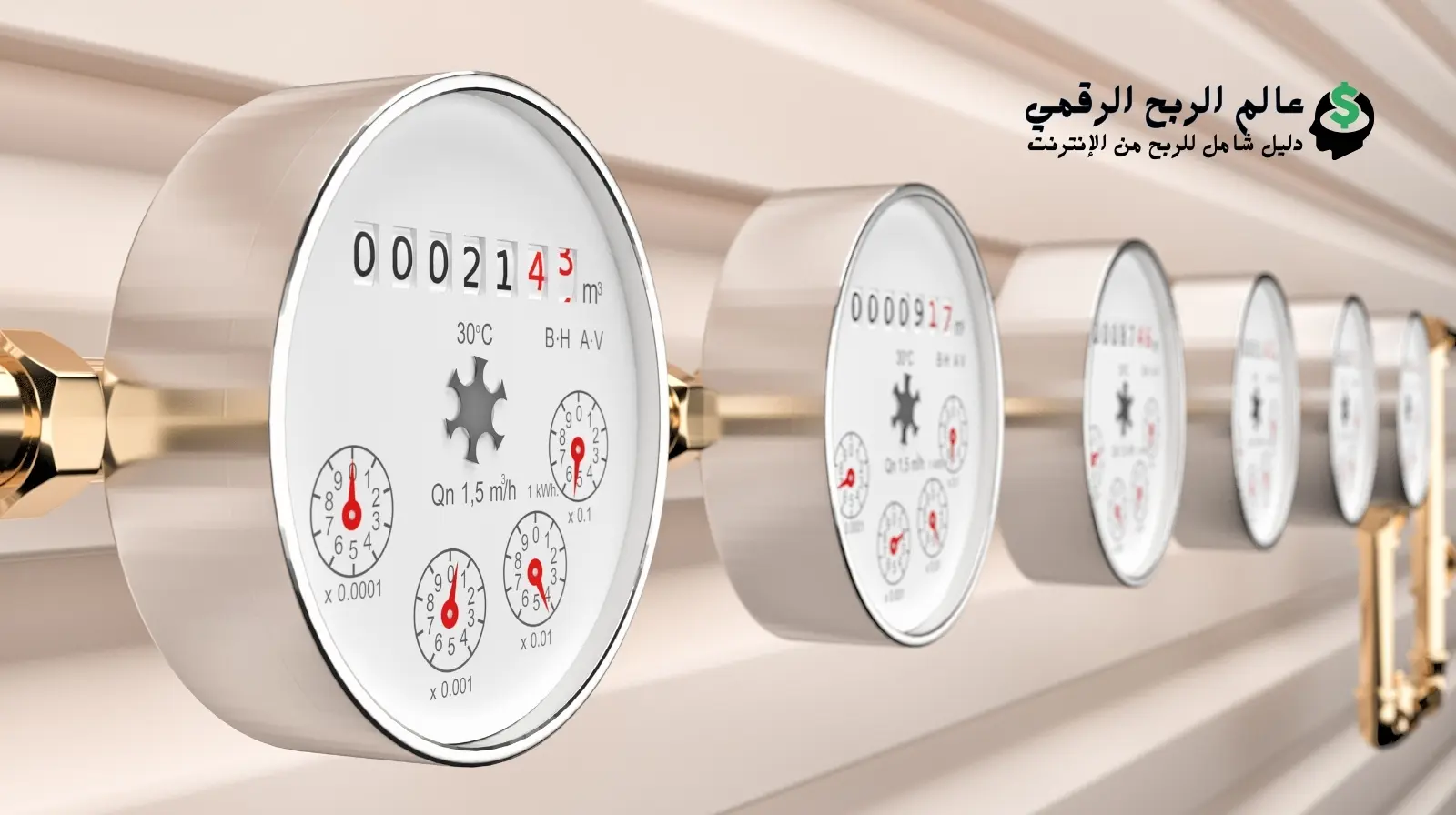 عامل فني يقوم بتركيب عداد ماء جديد من نوع ONEE.