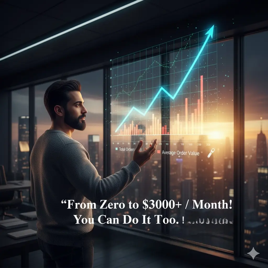 رسم بياني يوضح نمو الأرباح كقصة نجاح