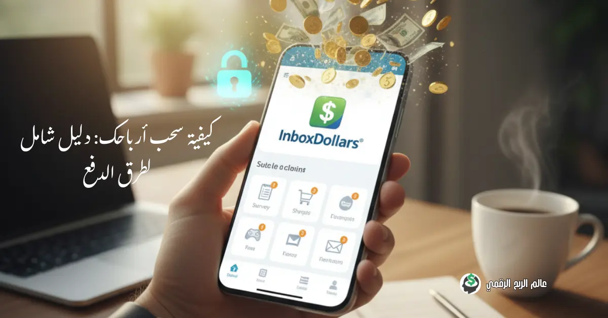 أيقونات طرق الدفع في InboxDollars: PayPal وبطاقات الهدايا.