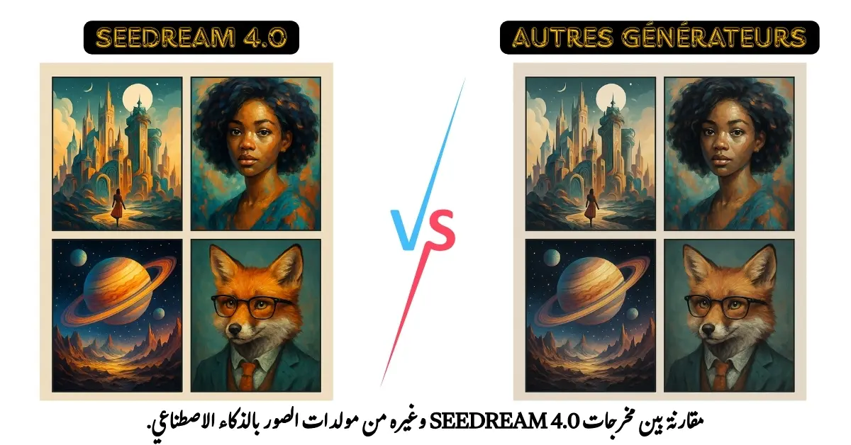 مقارنة جودة الصور بين Seedream 4.0 وبدائل Midjourney و Nano Banana