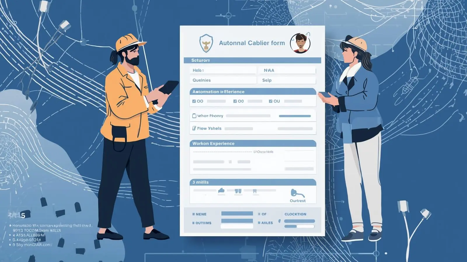 نموذج طلب خطي للعمل في شركة كابلاج - عاملة تقوم بتجميع ضفيرة أسلاك.