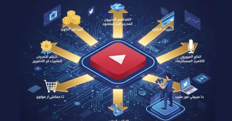 الربح من اليوتيوب 2026 دليلك الشامل لتحقيق 5 مصادر دخل عبر برنامج شركاء جوجل
