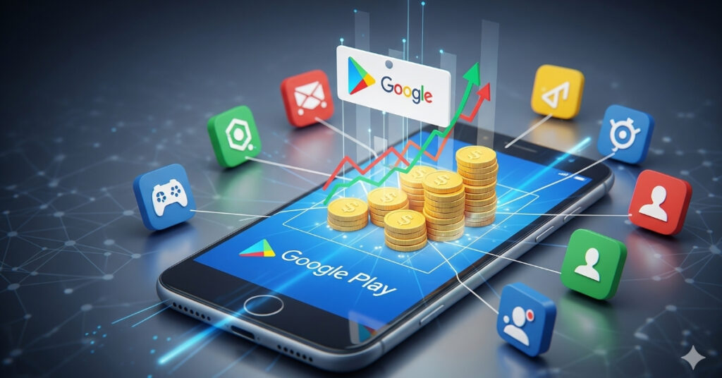 كيف تربح من جوجل بلاي عبر التطبيقات؟ → الربح من جوجل بلاي