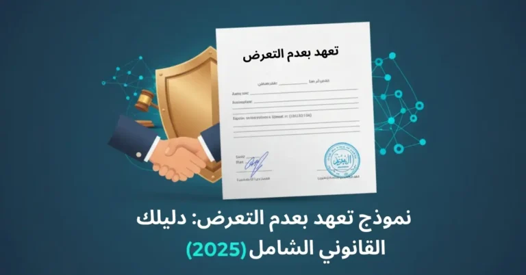 نموذج تعهد بعدم التعرض دليلك القانوني الشامل (2025)