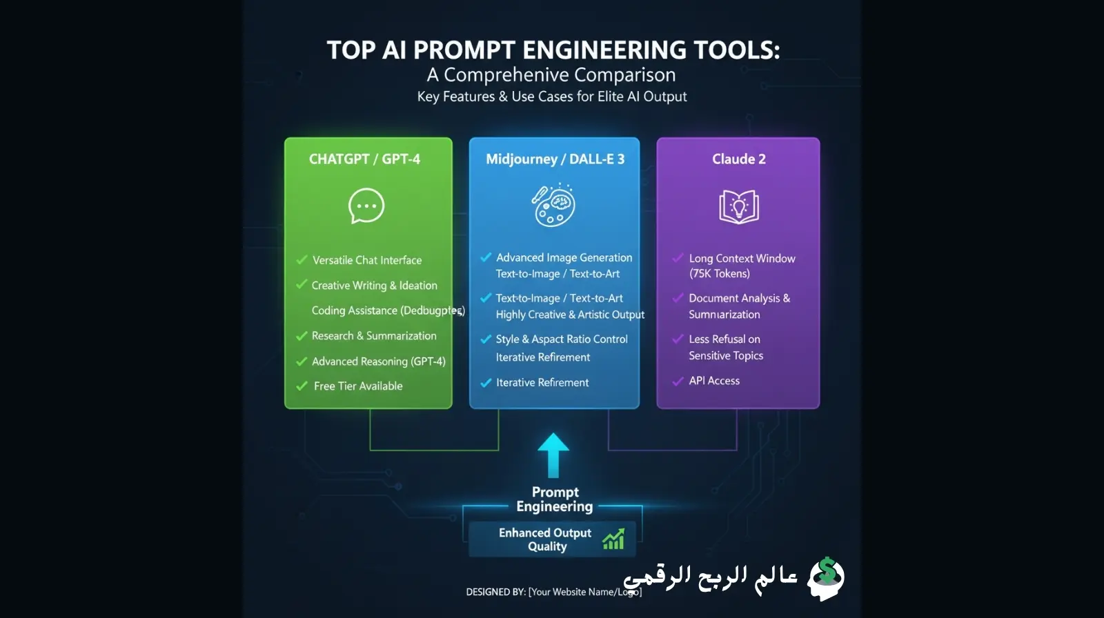 مقارنة بين أشهر أدوات الذكاء الاصطناعي لهندسة الأوامر