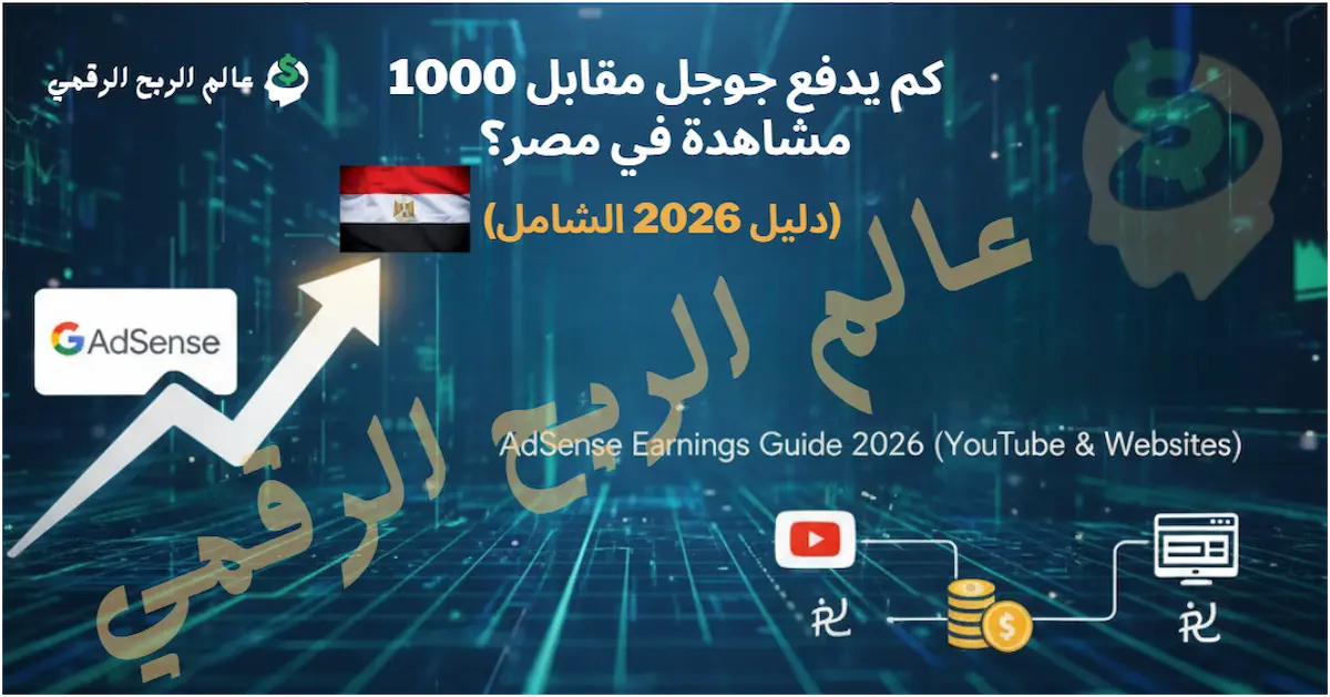 دليل أرباح أدسنس مصر 2026 الشامل - كم يدفع جوجل في مصر