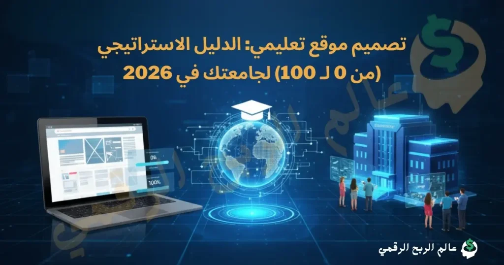 تصميم موقع تعليمي الدليل الاستراتيجي (من 0 لـ 100) لجامعتك في 2026