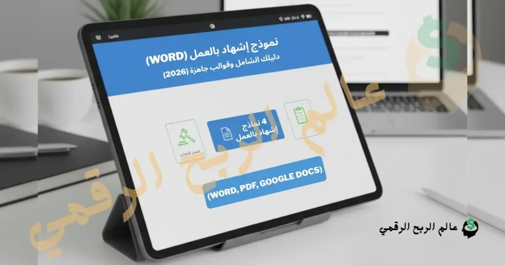 نموذج إشهاد بالعمل (Word) دليلك الشامل وقوالب جاهزة (2026)