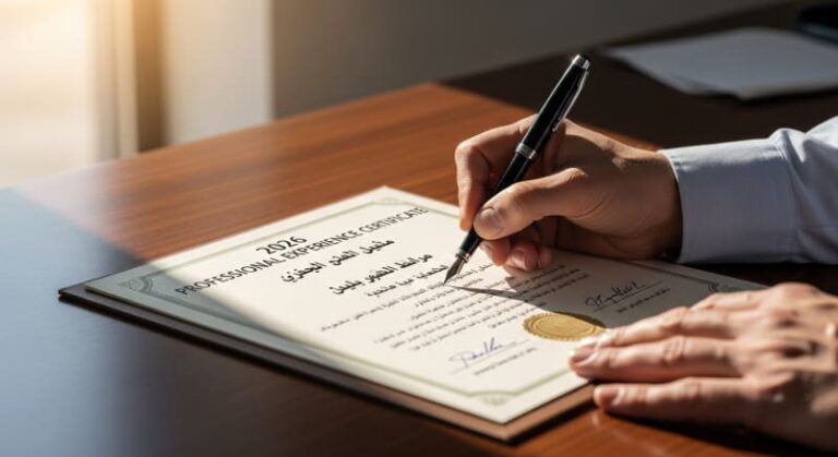 أفضل نموذج شهادة خبرة مهنية احترافي للتحميل لعام 2026