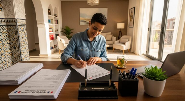 ATTESTATION D’HEBERGEMENT 2026 (تحميل Word/PDF)