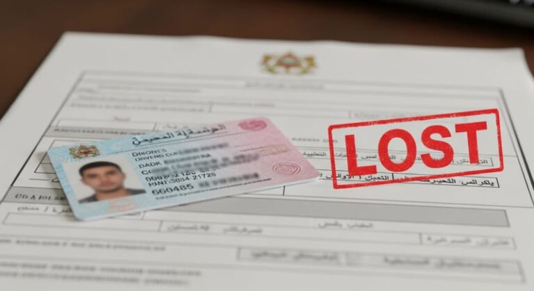 نموذج تصريح بالشرف ضياع رخصة السياقة أو البطاقة 2026