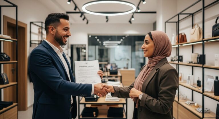 عقد شراكة بين طرفين في محل تجاري 2026 (تحميل Word)