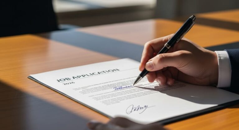 أفضل نموذج طلب توظيف بالانجليزي احترافي ومضاء للتحميل لعام 2026